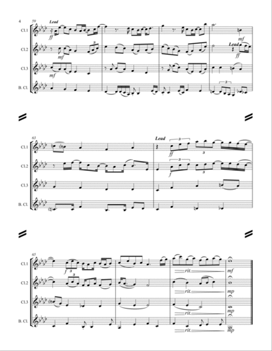 Grown-Up Christmas List Woodwind Ensemble scores gallery preview page 5