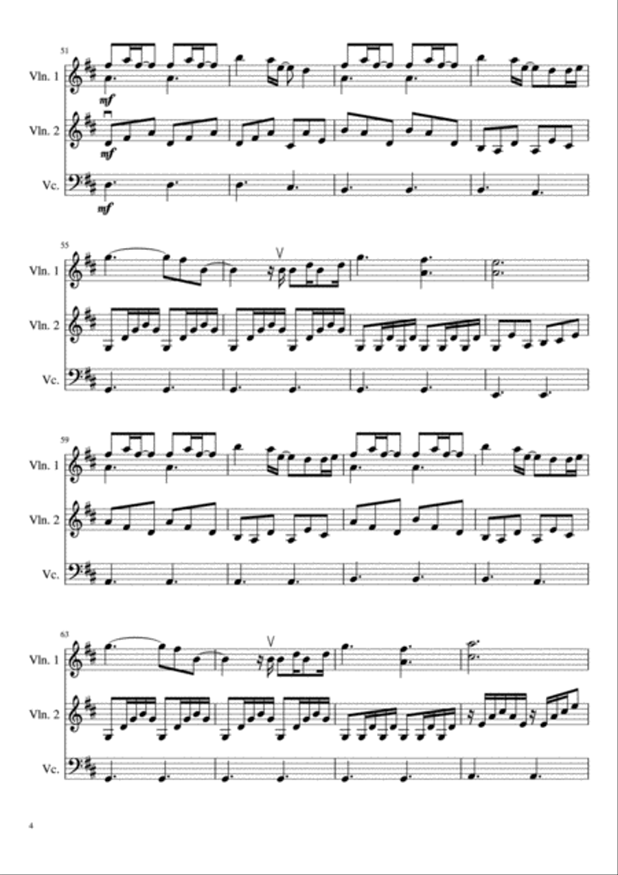 A Thousand Years String Trio scores gallery preview page 5