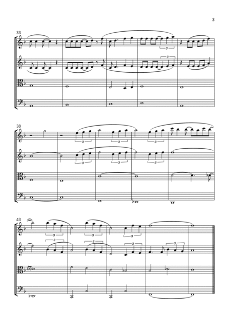 Part Of Your World (reprise) String Quartet scores gallery preview page 3