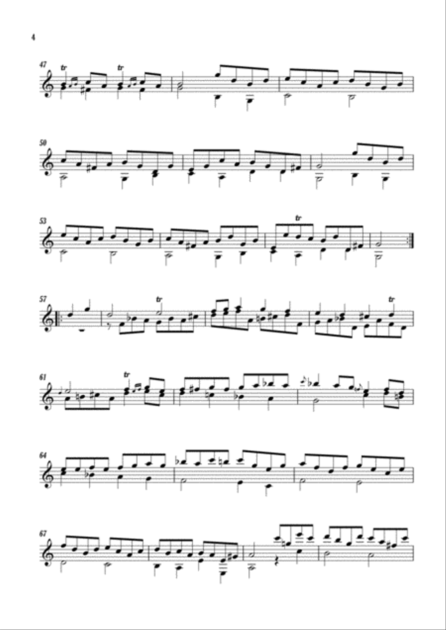 Two Sonatas Classical Guitar scores gallery preview page 4