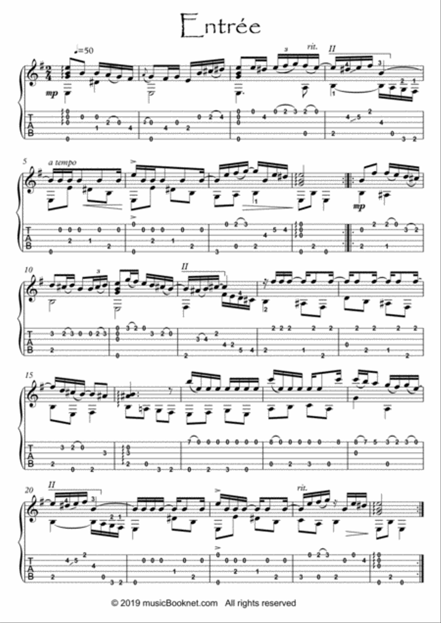 Romantic Baroque Guitar by Brescianello Acoustic Guitar scores gallery preview page 2