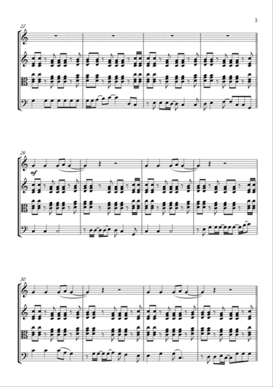 5 Years Time String Quartet scores gallery preview page 3