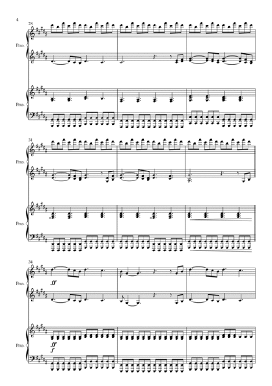 Roads Untraveled 2 Pianos, 4-Hands scores gallery preview page 4