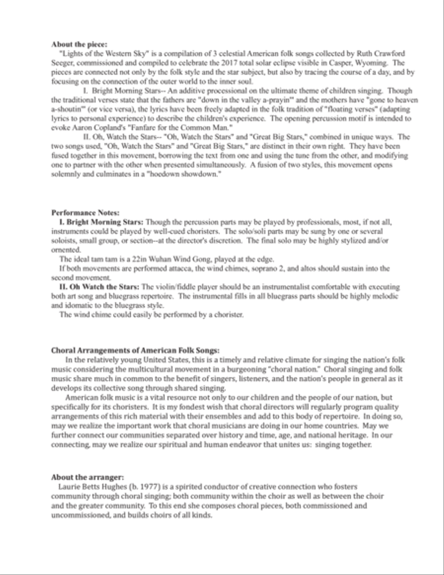 Lights of the Western Sky [SSA Choral Part with Keyboard Reduction] SSA scores gallery preview page 2