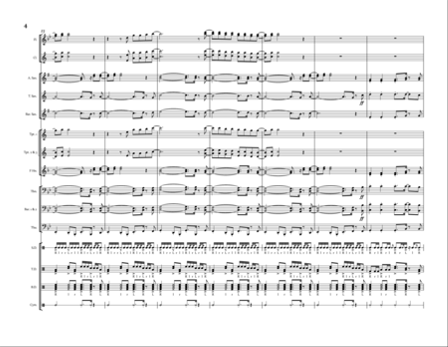 Dj Got Us Fallin' In Love Marching Band scores gallery preview page 4