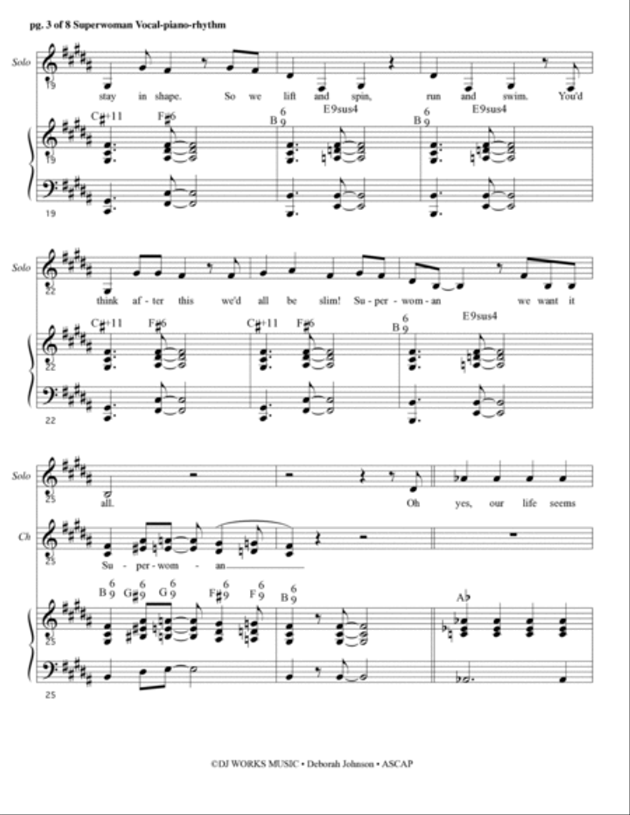 Superwoman Piano, Vocal, Guitar scores gallery preview page 5