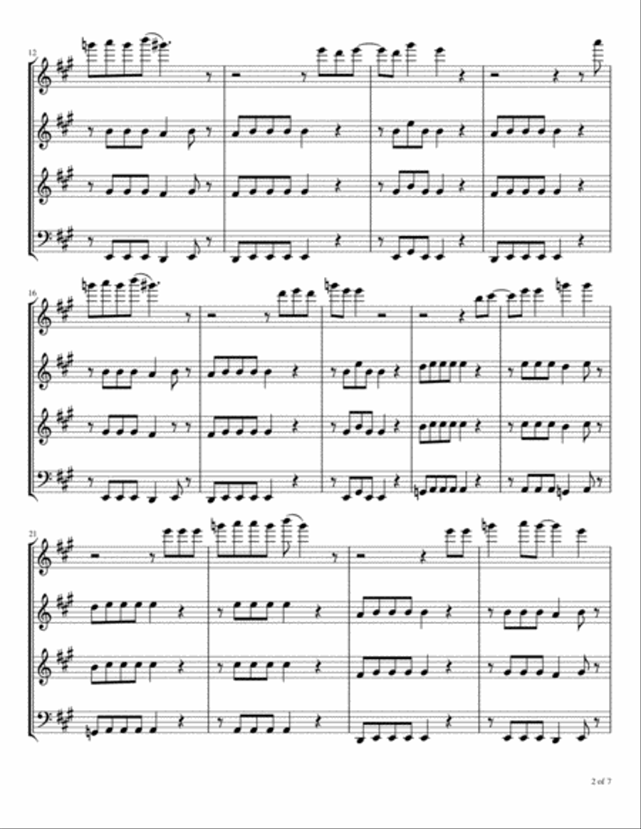 Mississippi Queen Mississippi Queen Woodwind Quartet scores gallery preview page 3