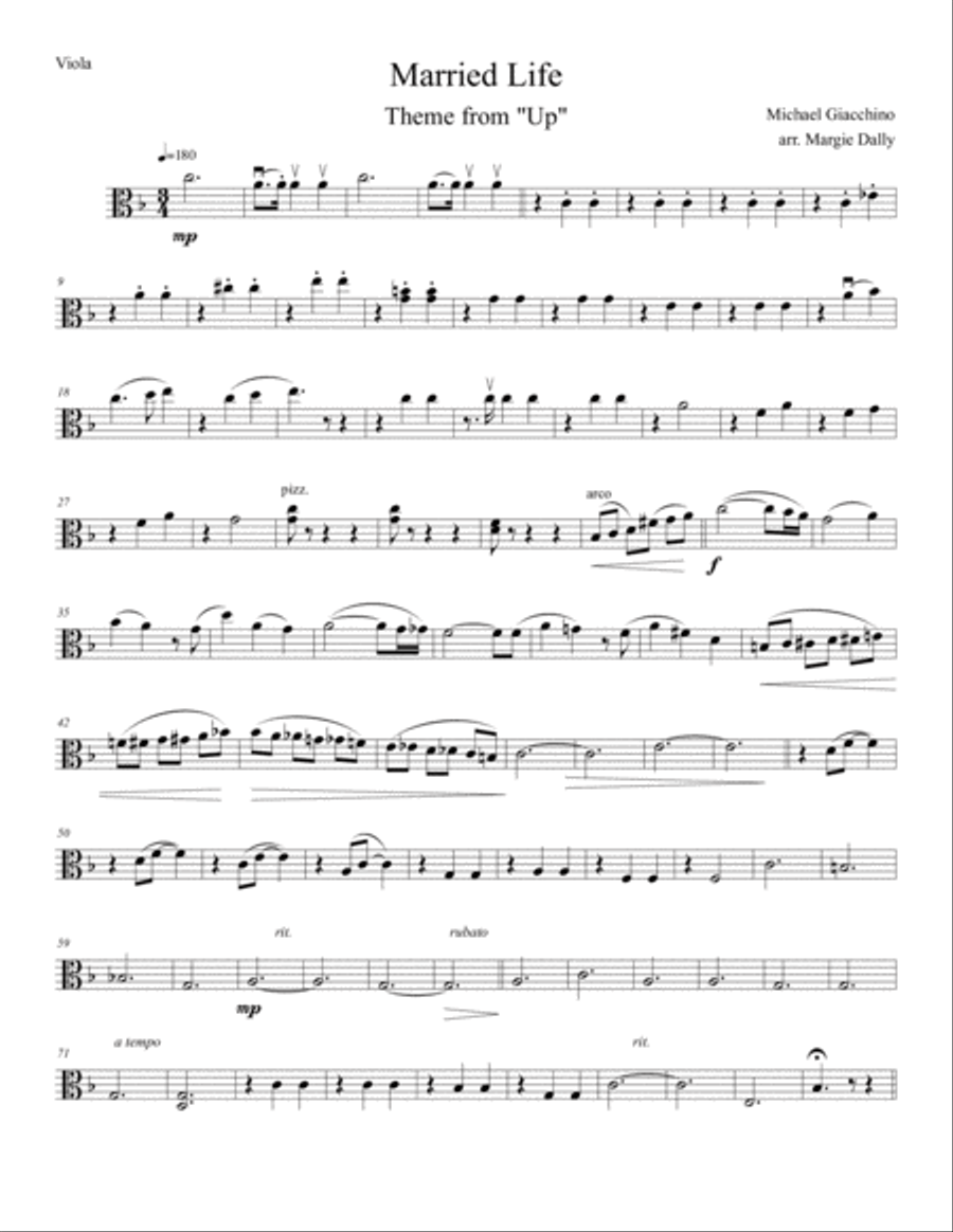 Married Life String Quartet scores gallery preview page 5