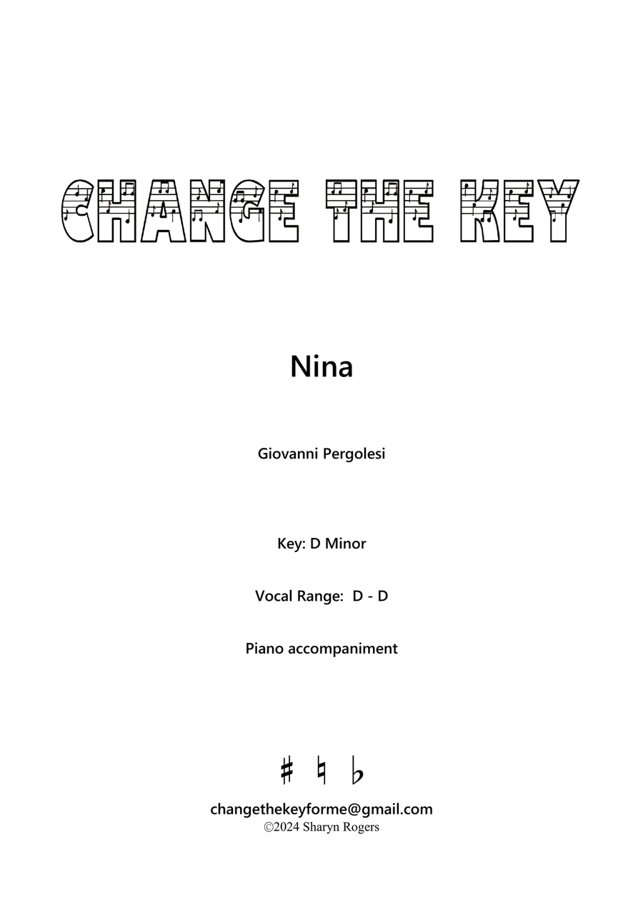 Nina - D Minor Voice Solo scores gallery preview page 1