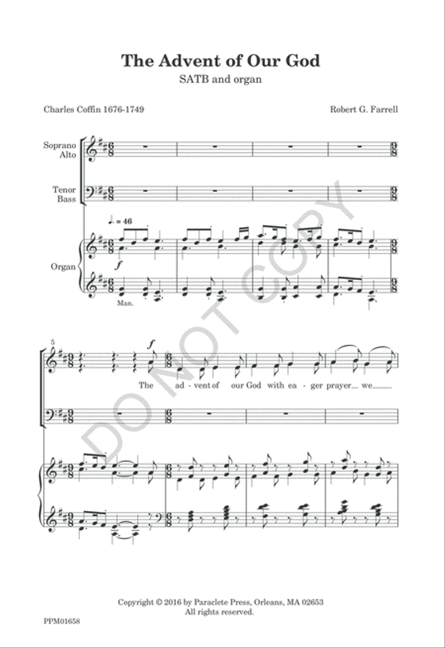 The Advent of Our God 4-Part scores gallery preview page 4