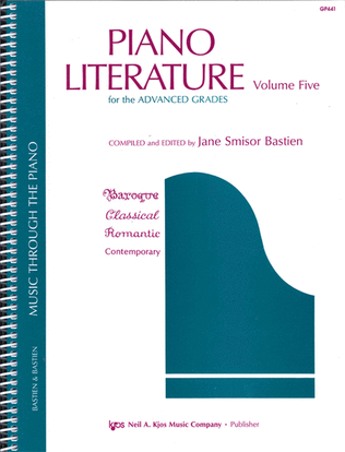 Book cover for Piano Literature, Volume 5