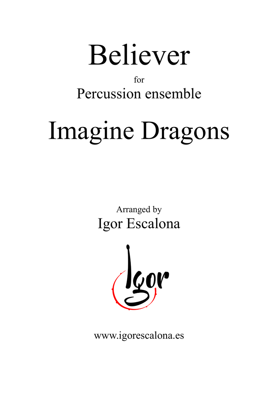 Believer Believer Percussion Ensemble scores gallery preview page 2