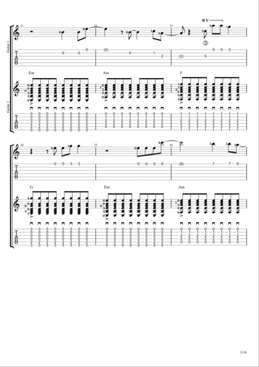 Titanium Titanium Electric Guitar scores gallery preview page 5