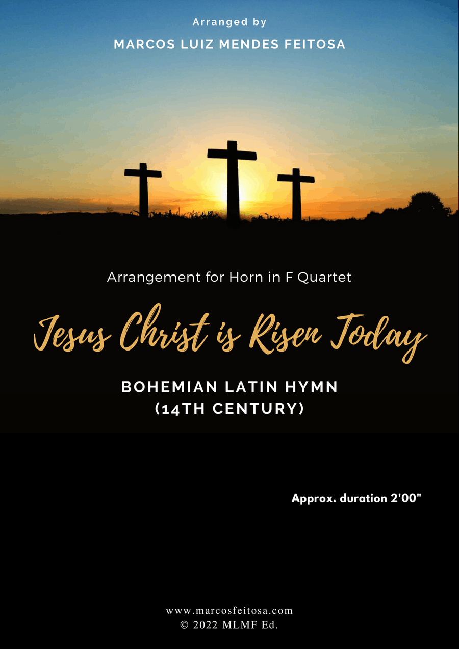 Jesus Christ is Risen Today - Horn in F Quartet Brass Quartet scores gallery preview page 1