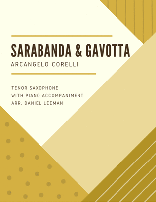 Sarabanda and Gavotta for Tenor Saxophone & Piano