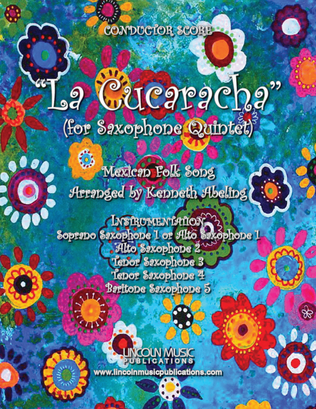 Book cover for La Cucaracha (for Saxophone Quintet SATTB or AATTB)