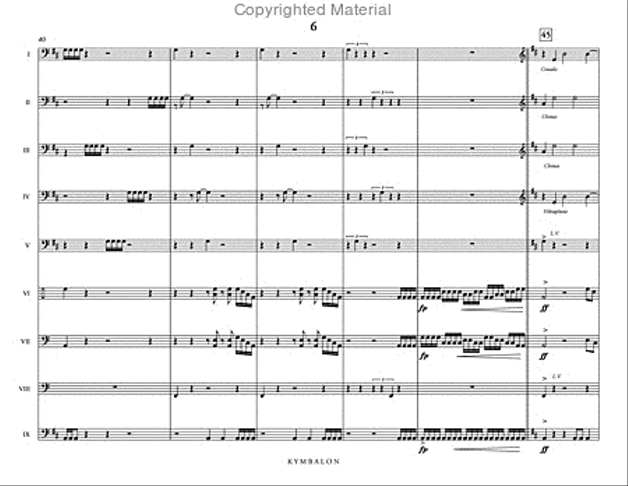 Kymbalon (score only) Percussion Ensemble scores gallery preview page 7
