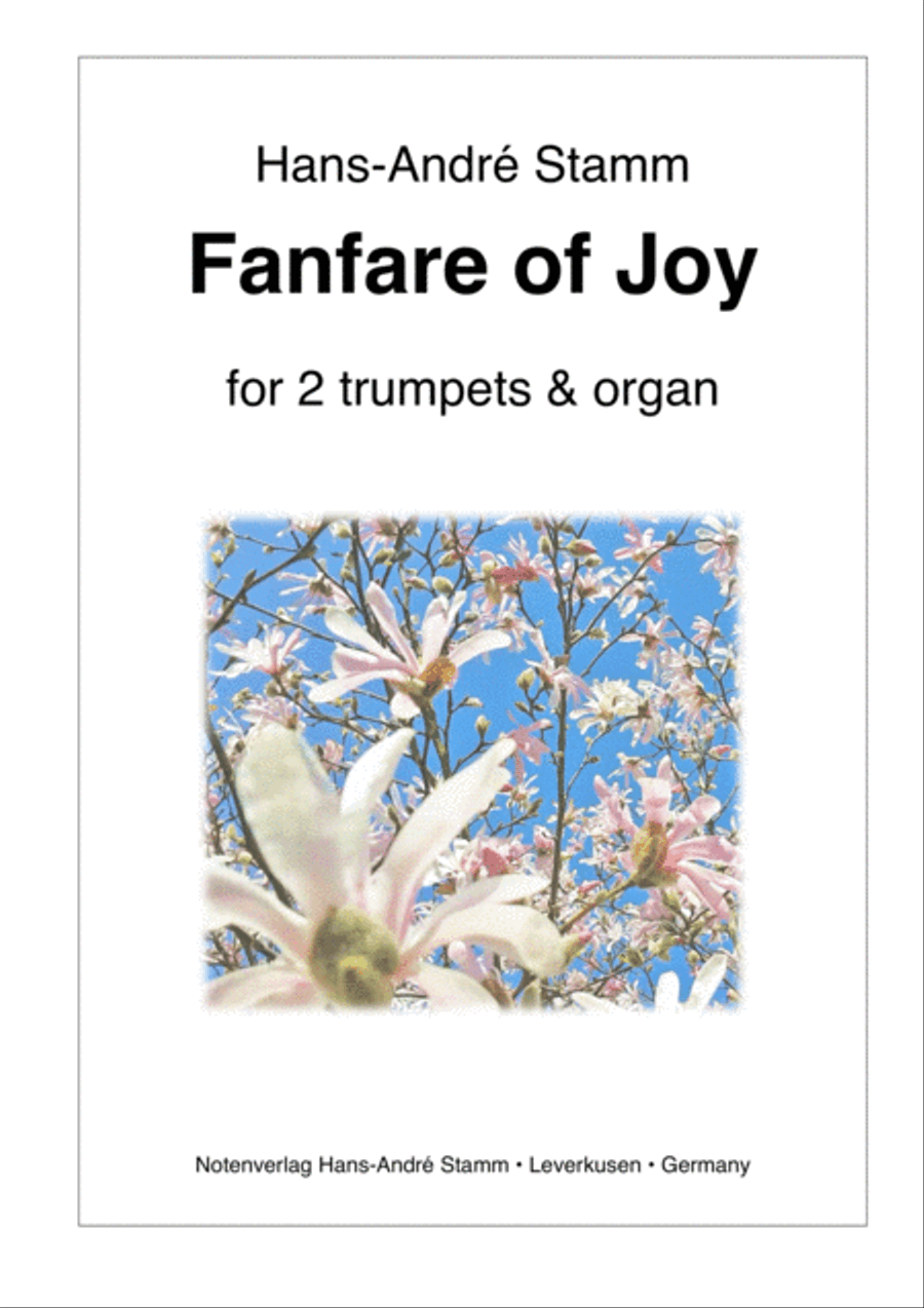 Fanfare of joy for 2 trumpets & organ Trumpet Duet scores gallery preview page 1