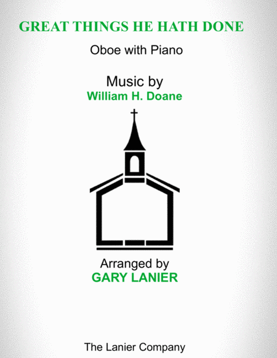 GREAT THINGS HE HATH DONE (Oboe with Piano - Score & Part included) image number null