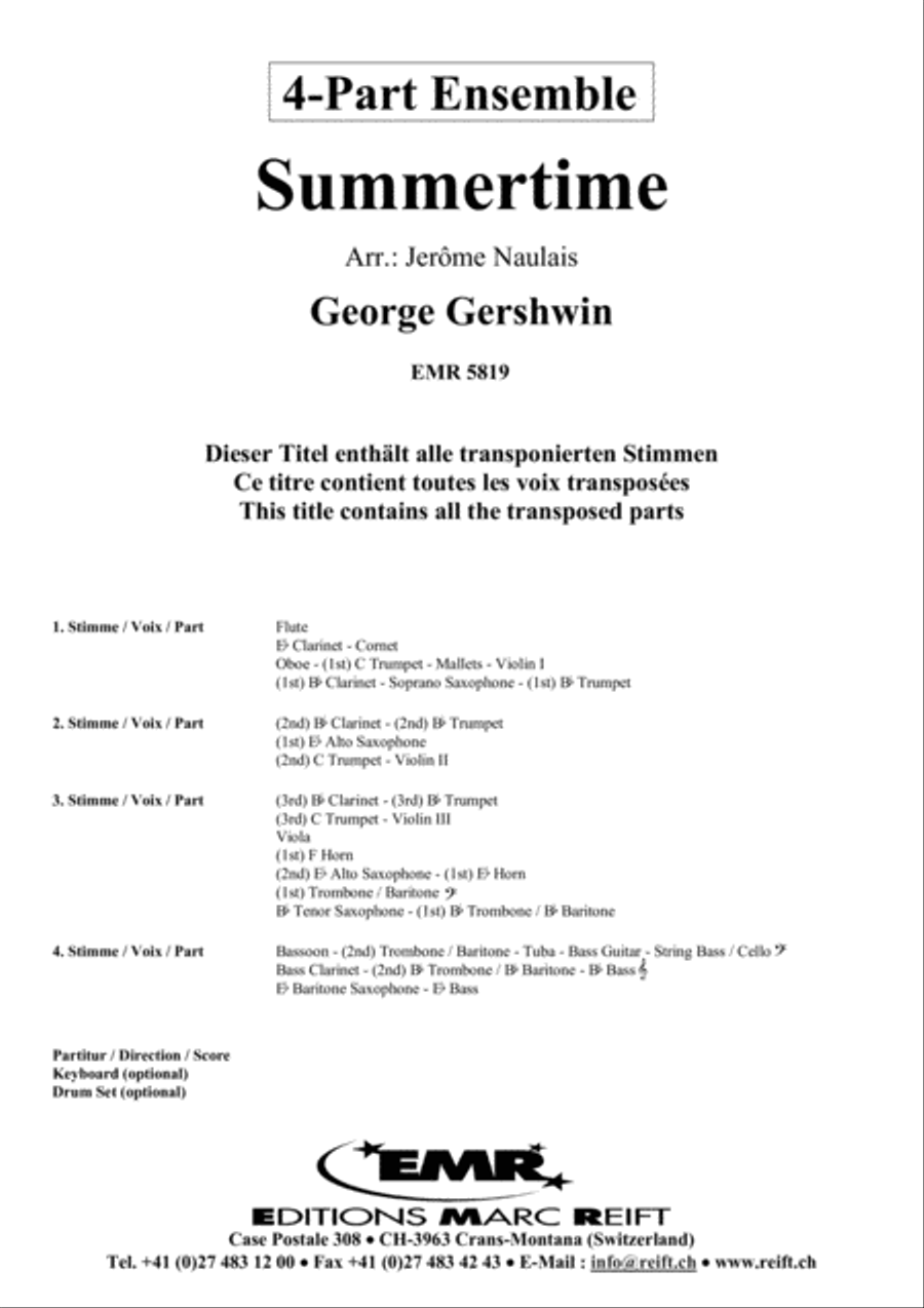 Summertime Summertime Concert Band scores gallery preview page 2