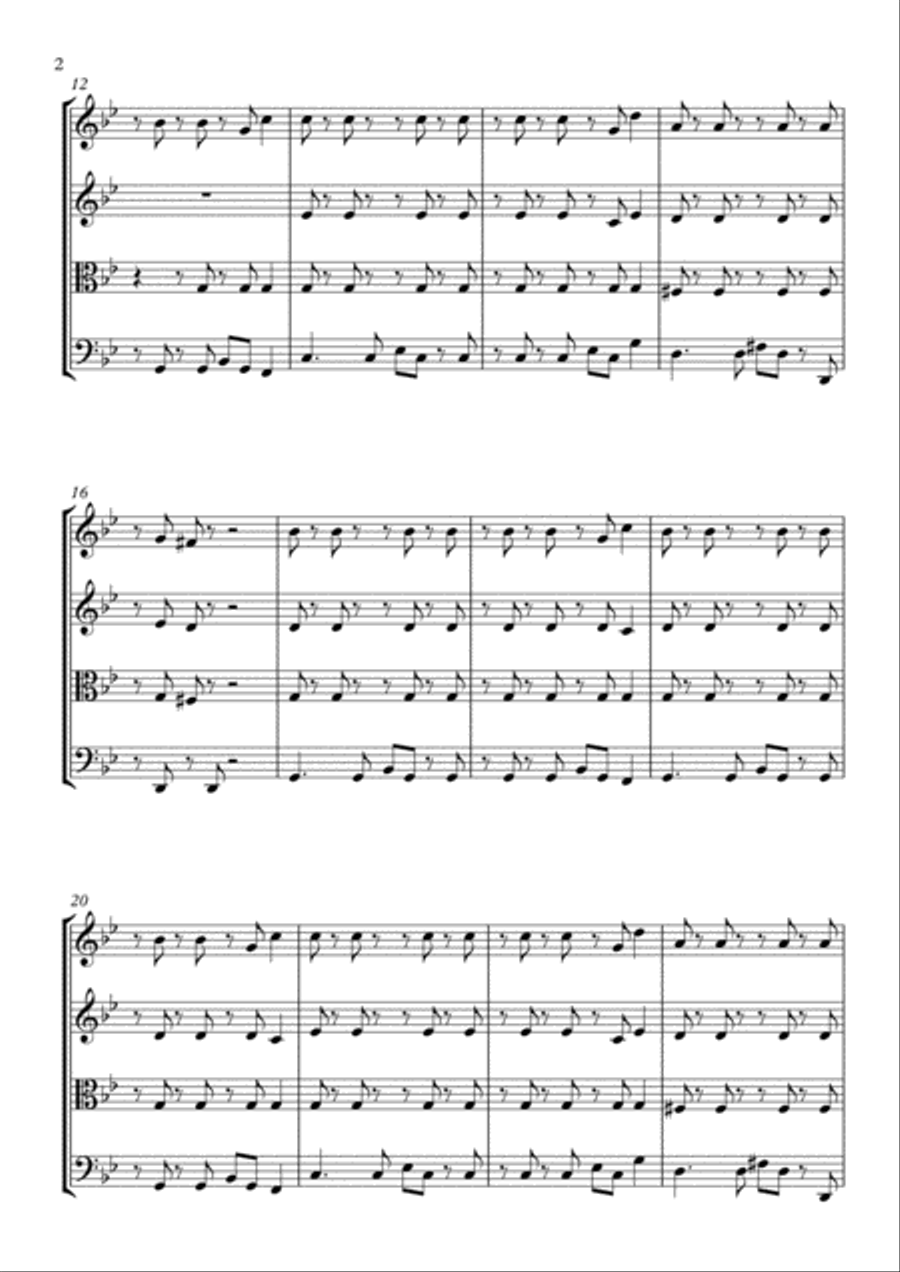 Bad Guy Bad Guy String Quartet scores gallery preview page 2