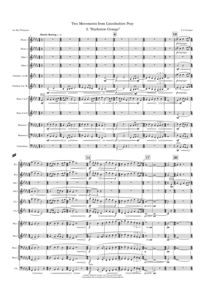 Grainger: Two Mvts. from “Lincolnshire Posy” - symphonic winds image number null