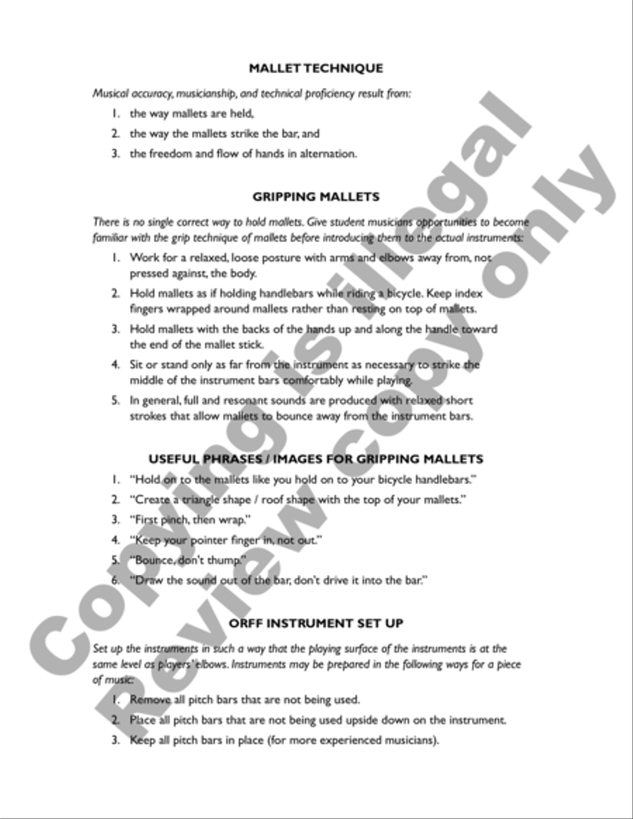 Six Original Compositions for Orff Ensemble Sacred scores gallery preview page 5