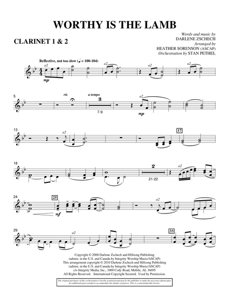 Worthy Is The Lamb - Bb Clarinet 1,2