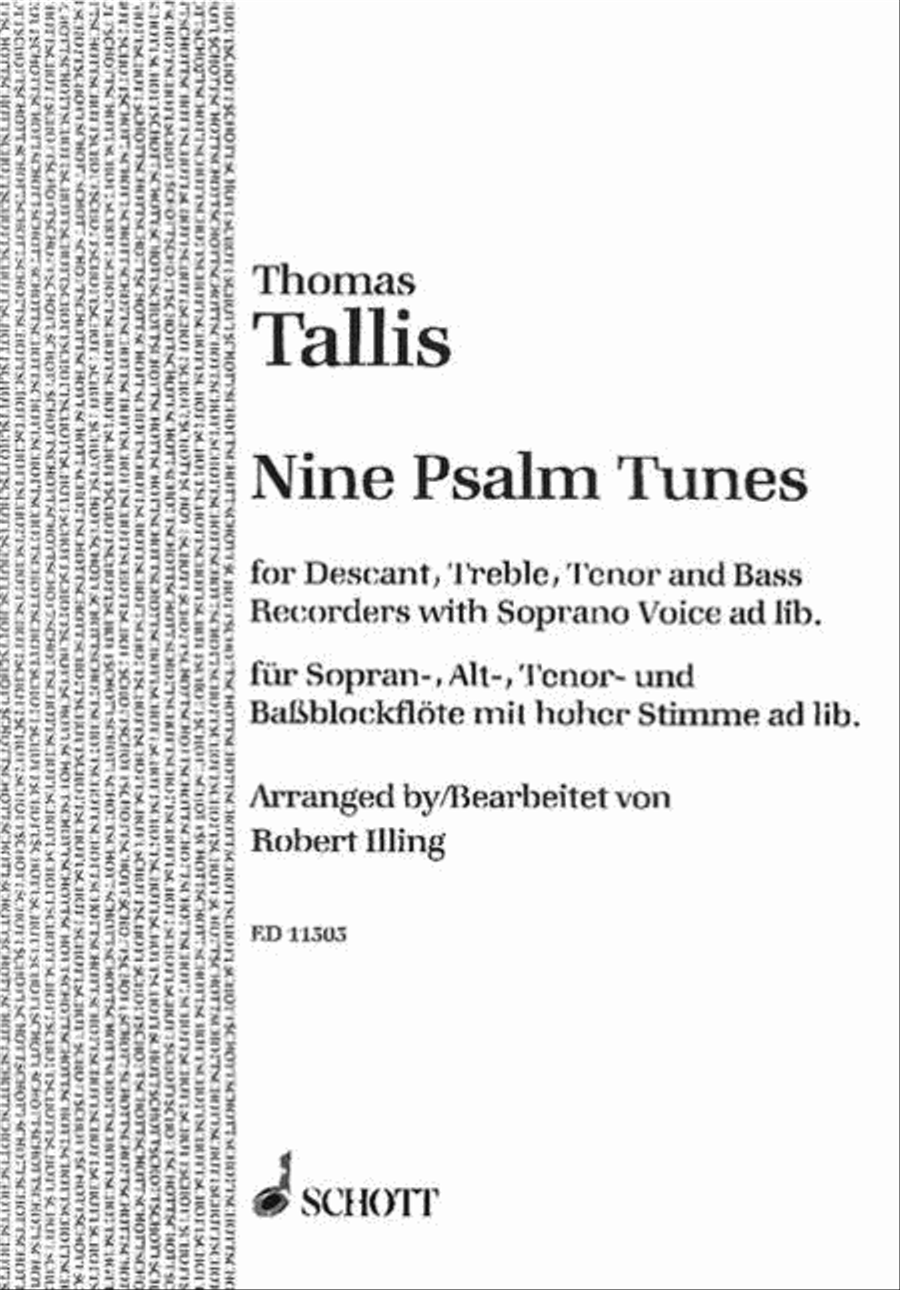 Nine Psalm Tunes Nine Psalm Tunes 4-Part scores gallery preview page 1