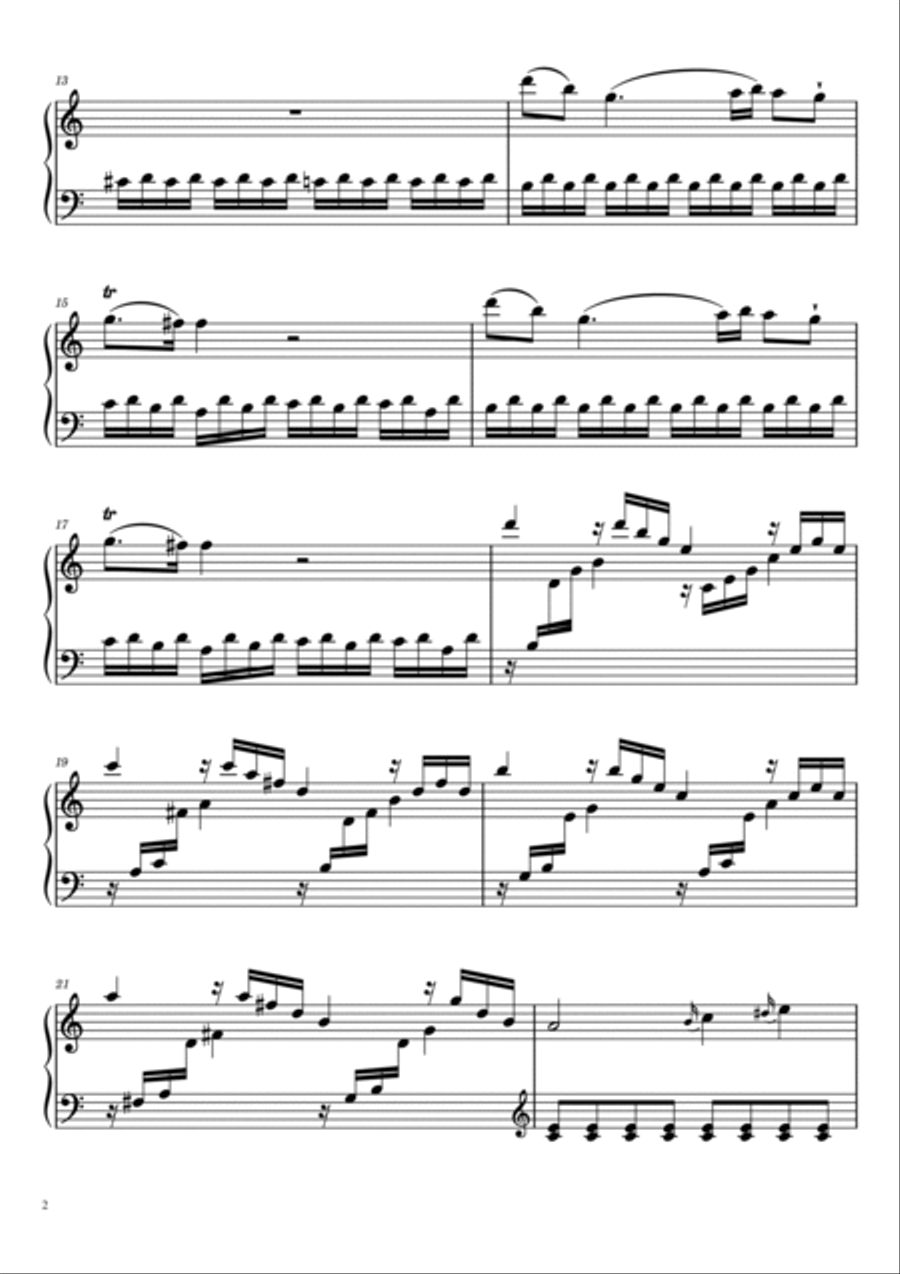 Mozart: Piano Sonata No. 16 in C Major - KV 545 Piano Solo scores gallery preview page 2