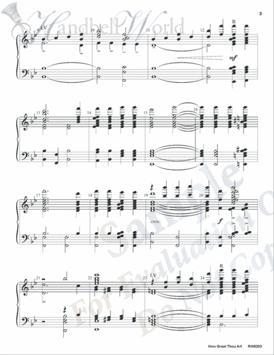 How Great Thou Art How Great Thou Art 5-Octaves scores gallery preview page 4