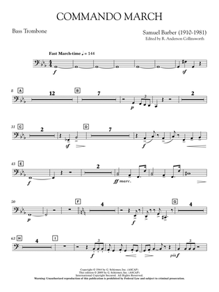 Commando March - Bass Trombone