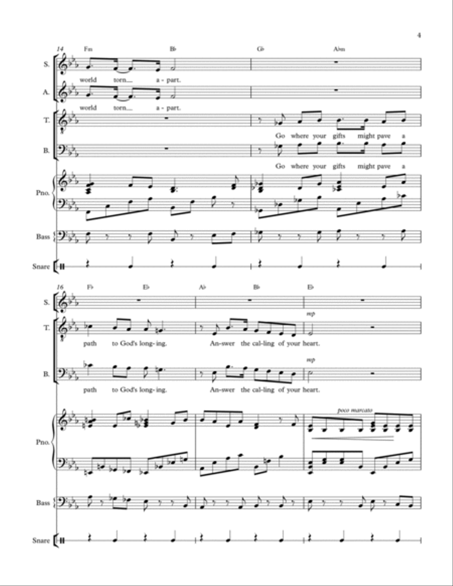 ANSWER THE CALLING 4-Part scores gallery preview page 4