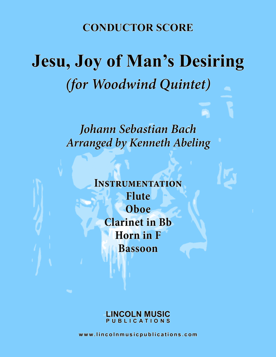 Bach - Jesu, Joy of Man’s Desiring (for Woodwind Quintet) Woodwind Quintet scores gallery preview page 1