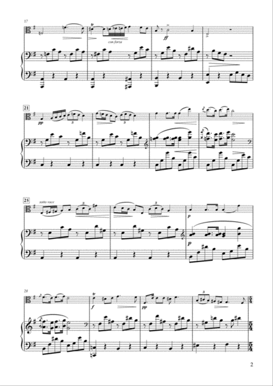 Nocturne in E Minor Op. Poth for Viola & Piano Viola scores gallery preview page 2