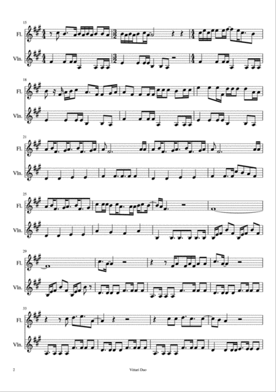 Wonderwall Flute scores gallery preview page 2