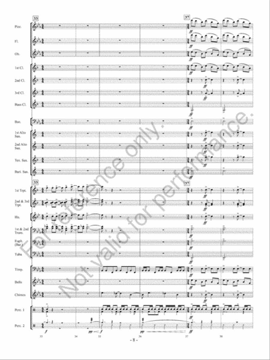Sparkling Lights Concert Band scores gallery preview page 9