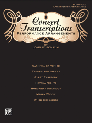 Book cover for Concert Transcriptions