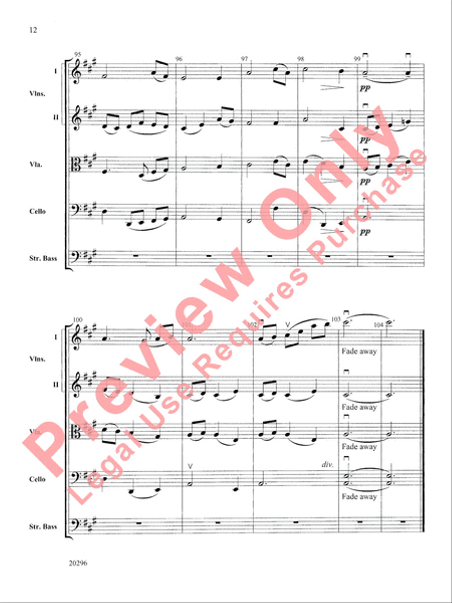 Fantasy on Amazing Grace String Orchestra scores gallery preview page 13