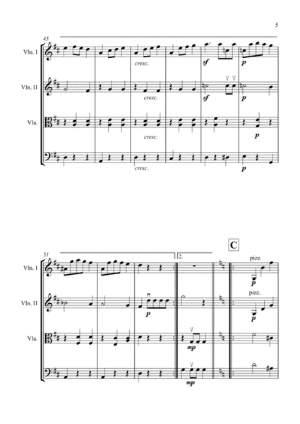 Chopin: Grande Valse Brilliante for String Quartet - Score and Parts image number null