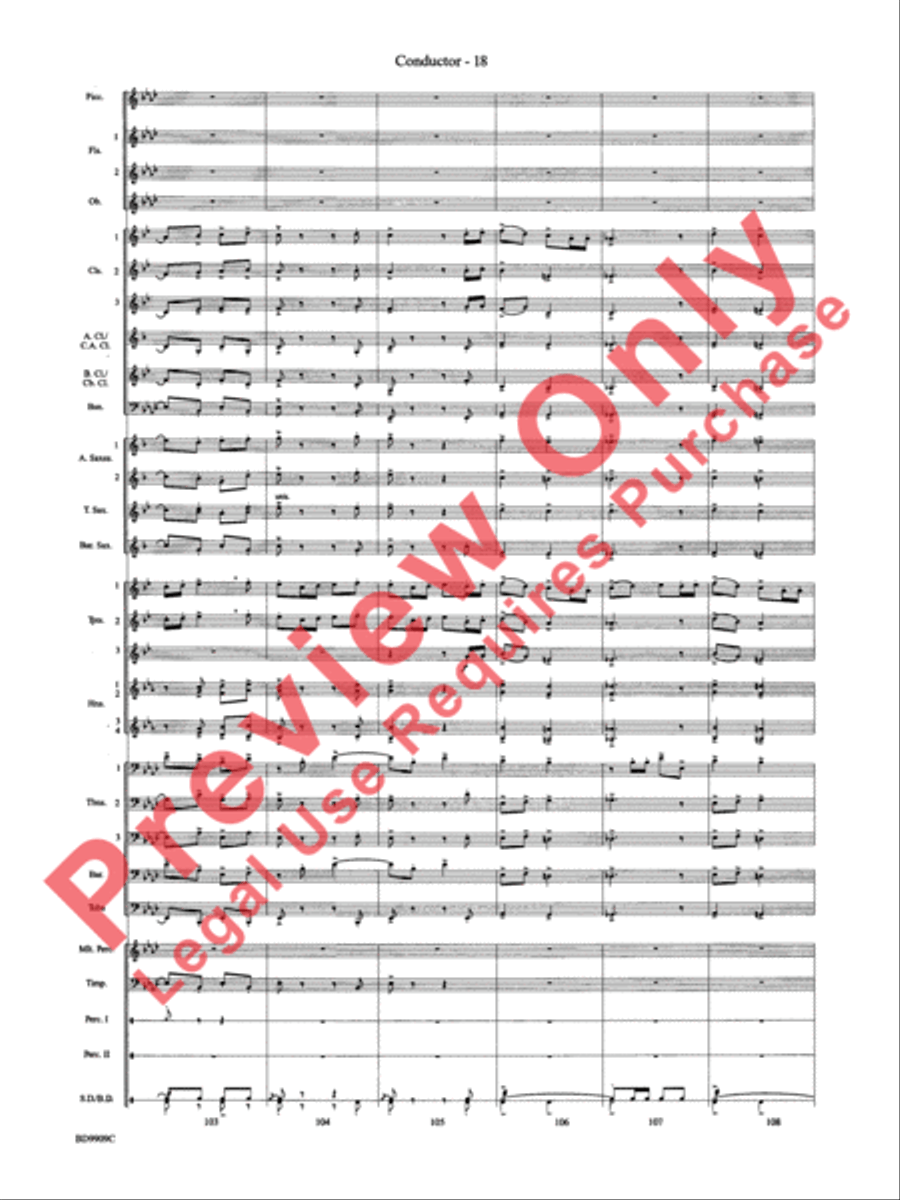I'm Seventeen Come Sunday Concert Band scores gallery preview page 21