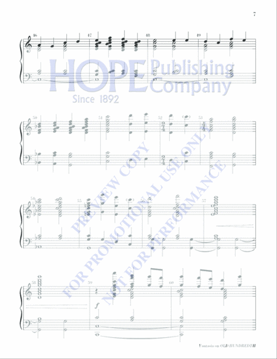Fantasia On Old Hundredth 5-Octaves scores gallery preview page 7