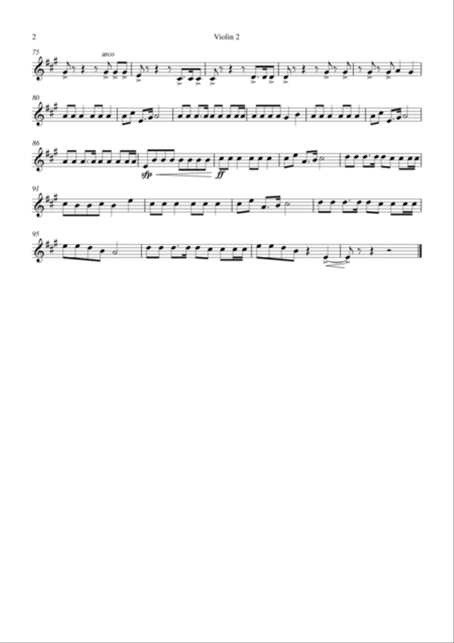 Jingle Bells for String Quartet - Full Length arrangement by the Chapel Hill Duo String Quartet scores gallery preview page 5