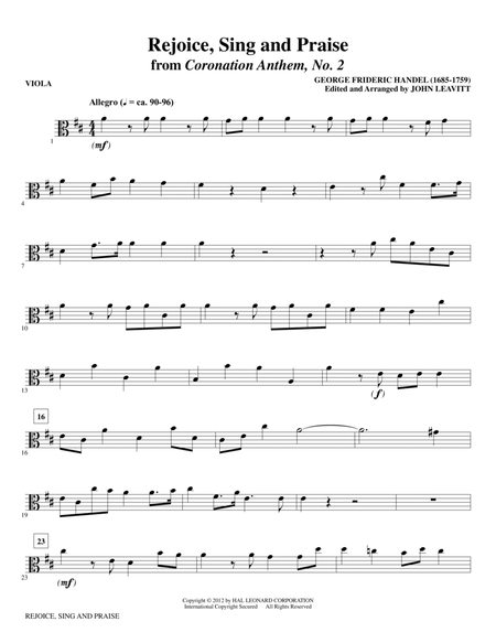 Rejoice, Sing And Praise - Viola
