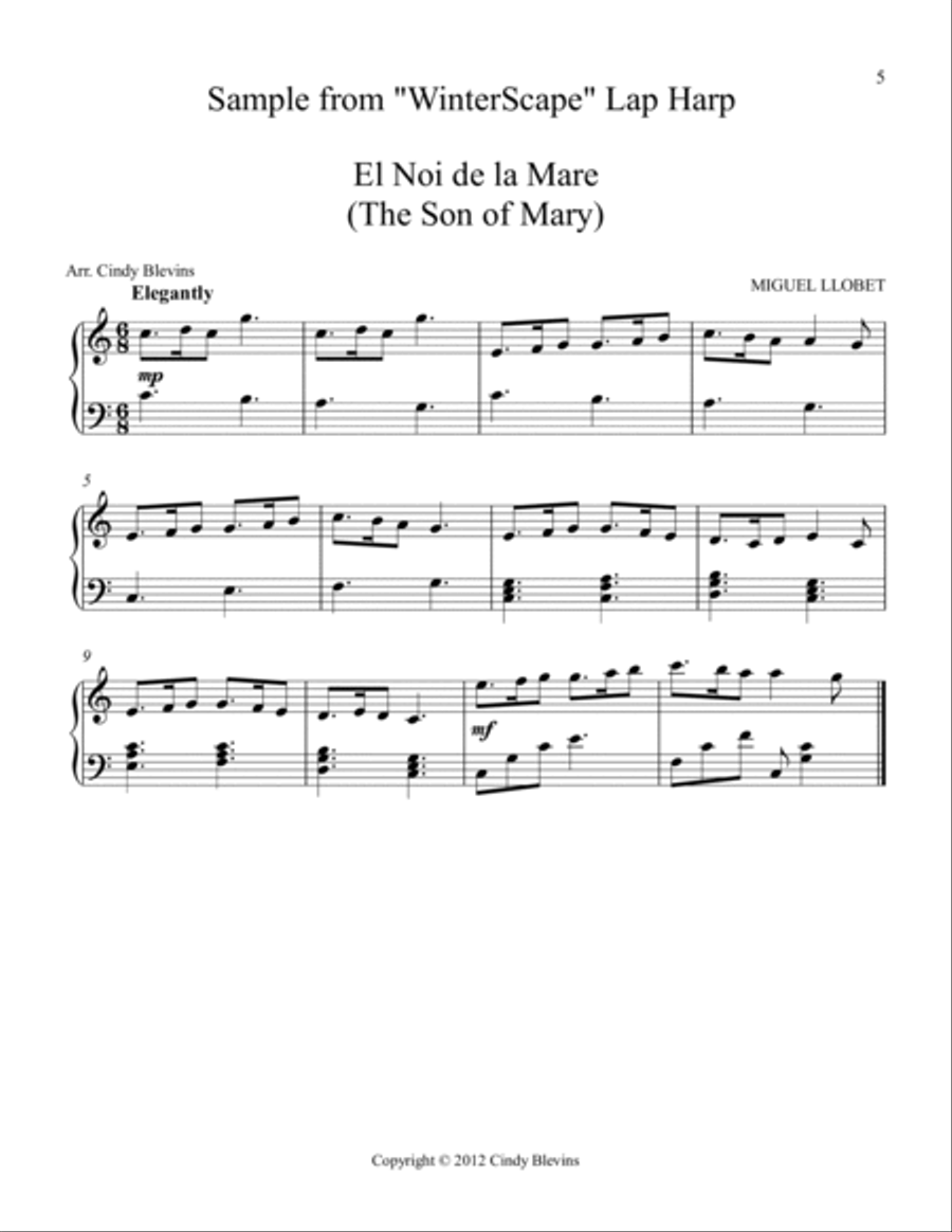 Winterscape, 16 seasonal arrangements for Lap Harp Lap Harp scores gallery preview page 6