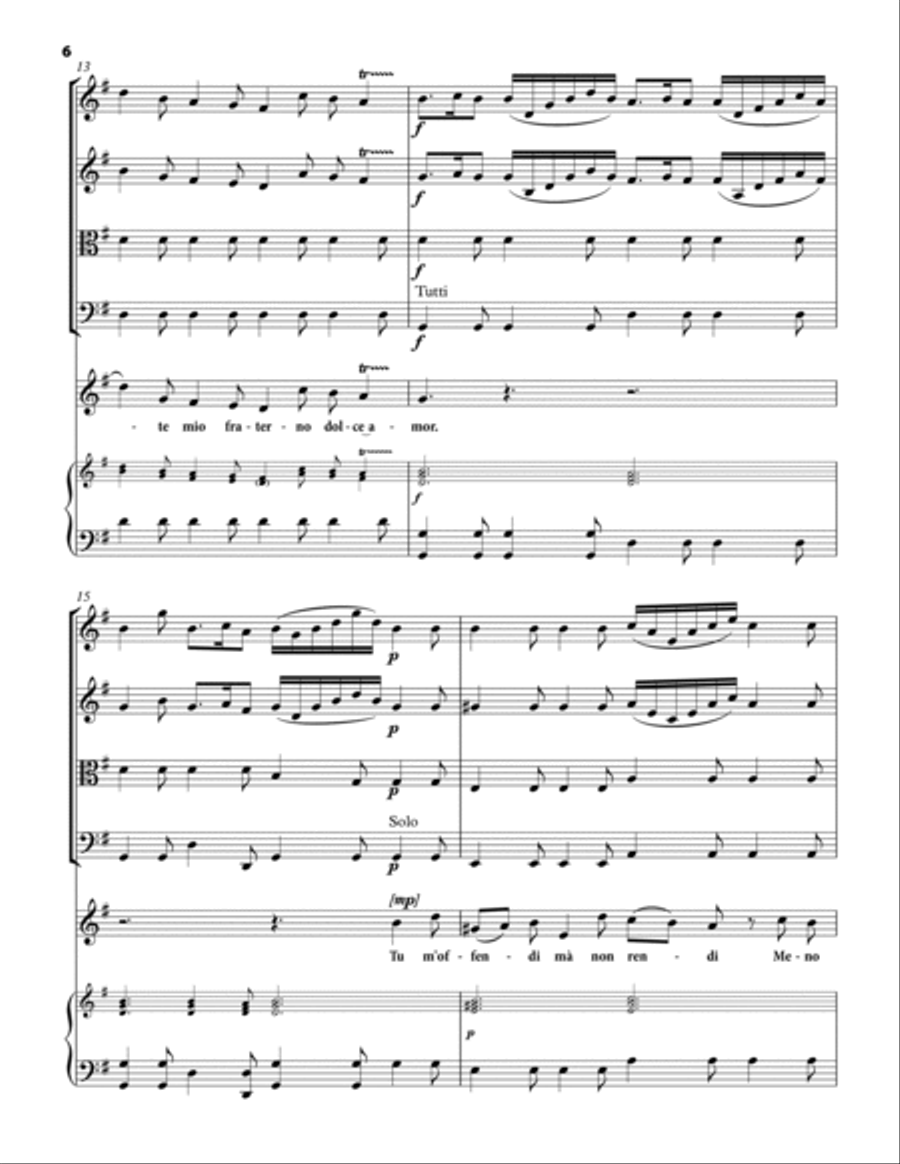 VIVALDI Antonio: Tu m'offendi mà non rendi, aria from the opera La verità in cimento, score and pa Small Ensemble scores gallery preview page 6