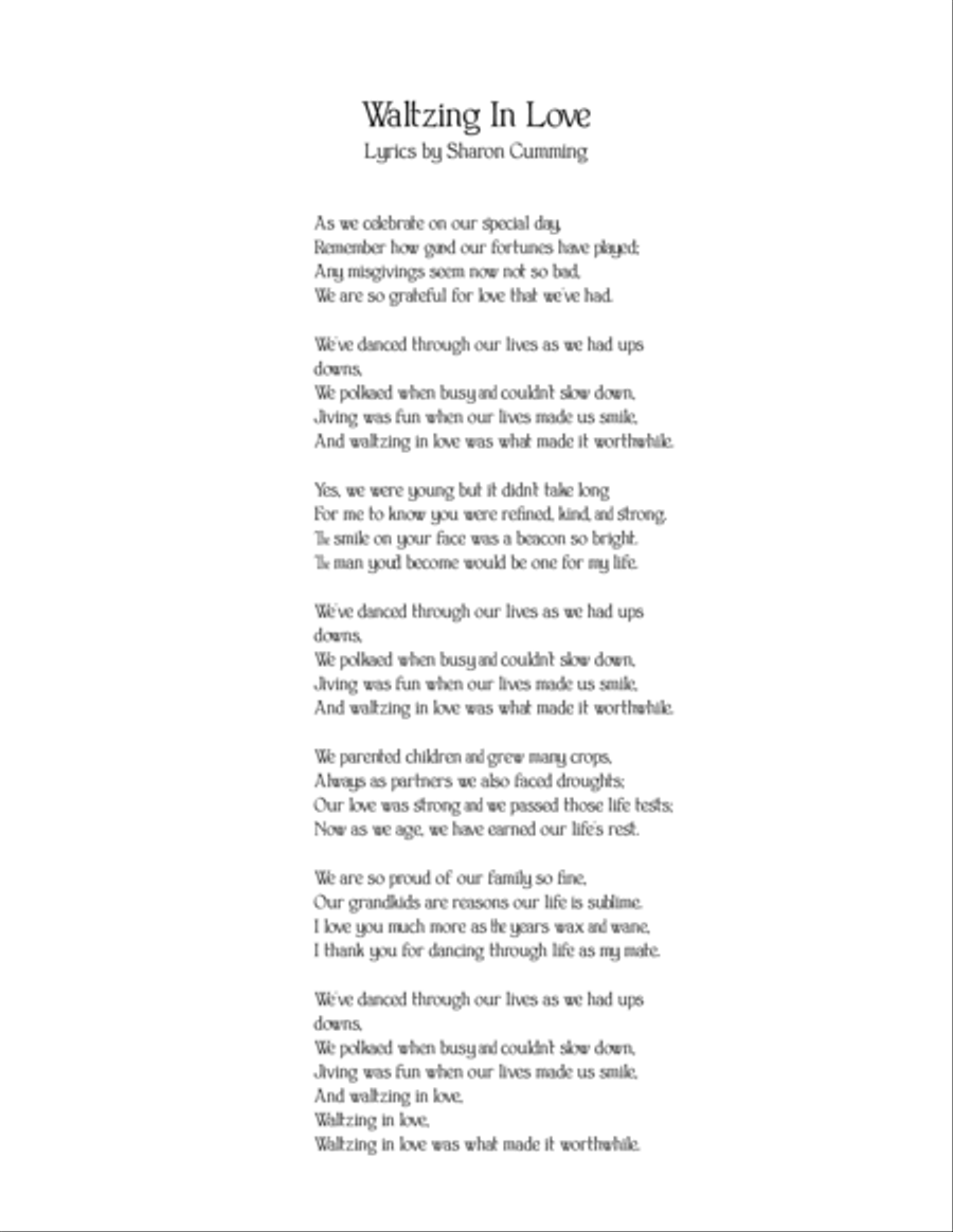 Waltzing In Love
