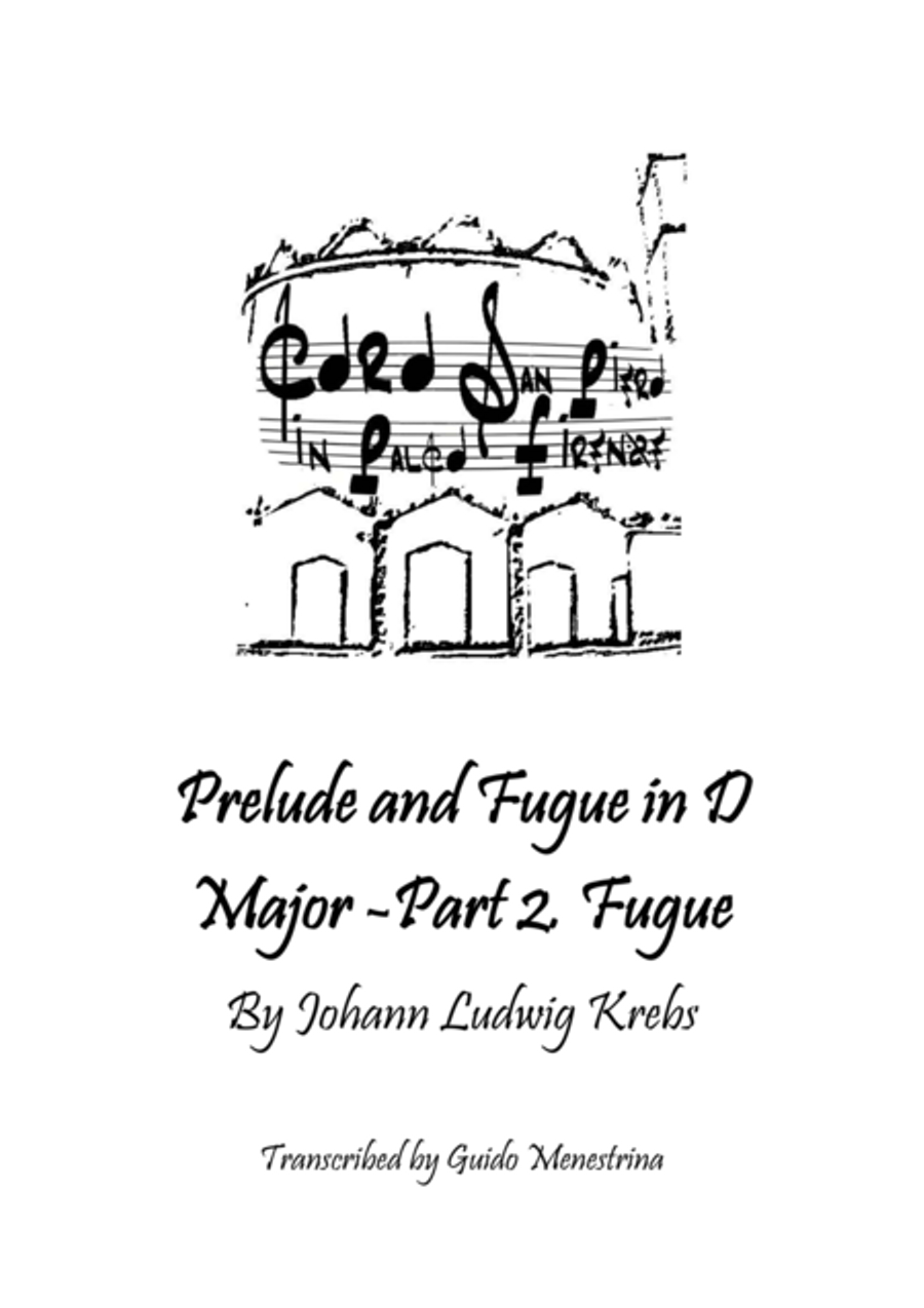Johann Ludwig Krebs - Prelude and Fugue in D Major - Fugue Organ Solo scores gallery preview page 1