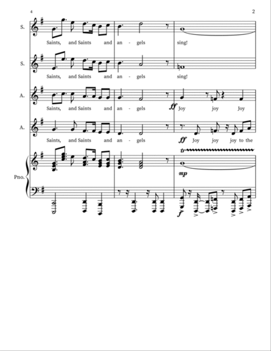 Joy To The World Choir scores gallery preview page 2