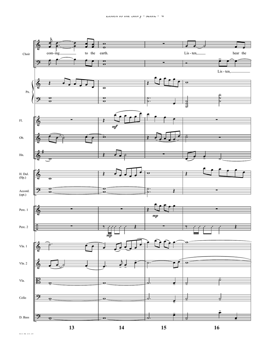 I Hear the Prophet Callin' - Downloadable Instrumental Ensemble Score and Parts Choir scores gallery preview page 6